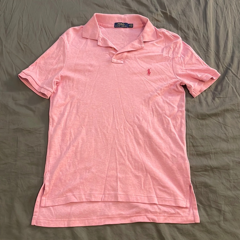 Pink Ralph Lauren polo shirt